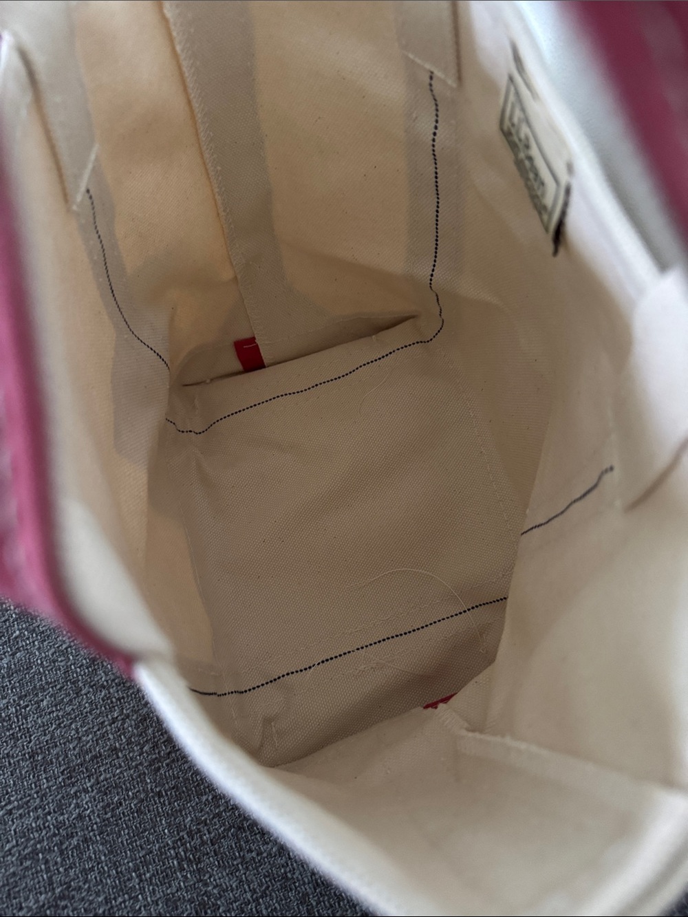 NWT Small L.L. Bean Tote & Boat Bag with regular handles vintage rose - Picture 4 of 7